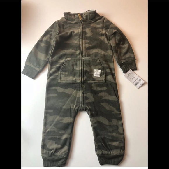 Carters Baby Boy’s  Coverall Camo Print 12M - Picture 1 of 4